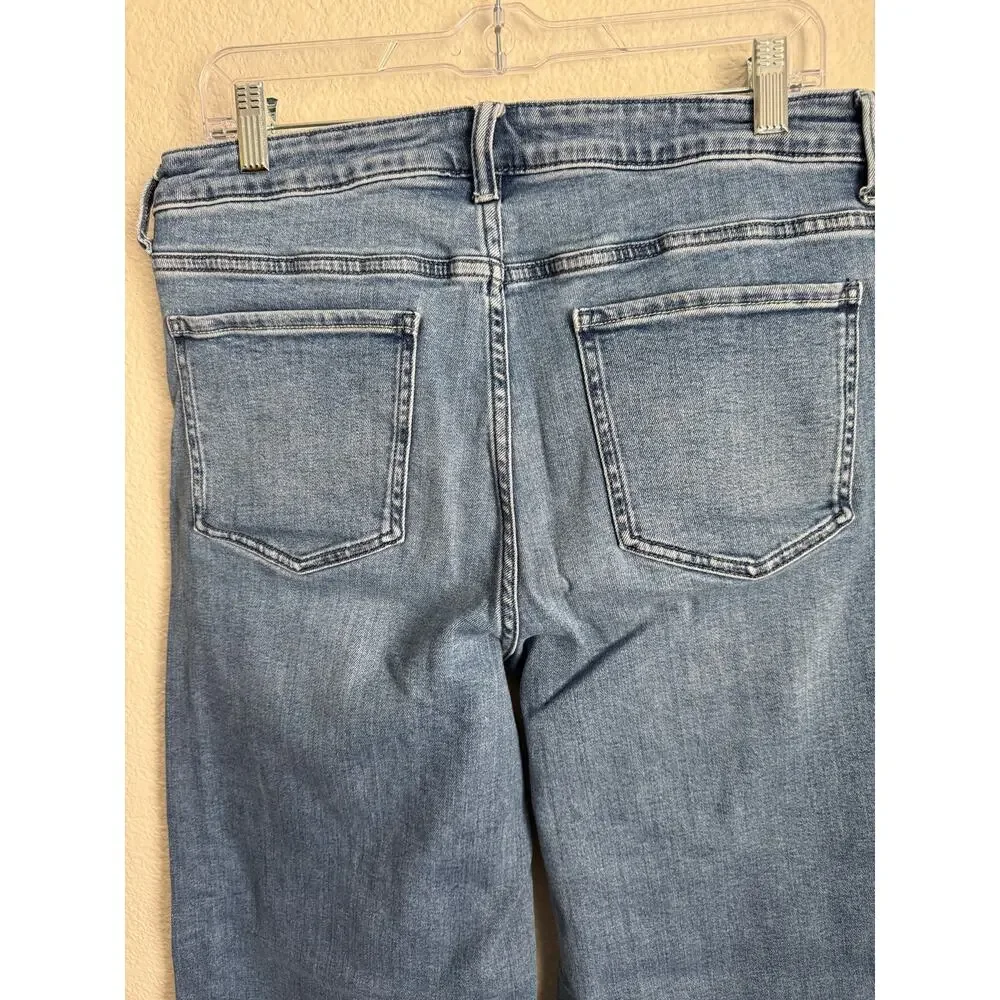 Quince Women Jeans Bella Stretch Wide Leg Seaside Blue 32/32 - Picture 5 of 10